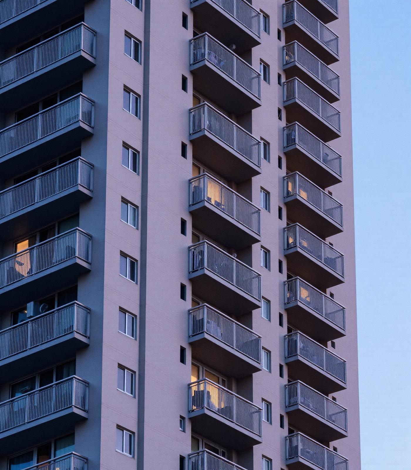 Fachada em torre residencial
